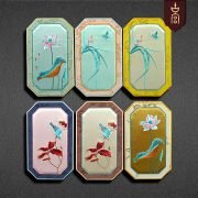 Large antique jewelry box, high-end embroidery box, embroidery jewelry box, tray, cultural play box, large custom.