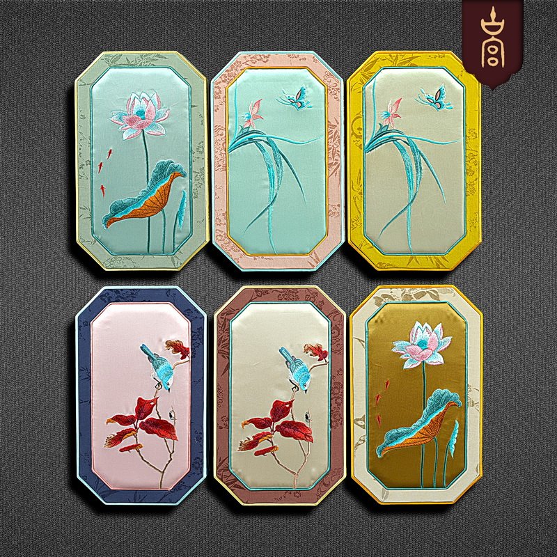 Large antique jewelry box, high-end embroidery box, embroidery jewelry box, tray, cultural play box, large custom.