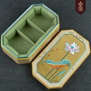 Large antique jewelry box, high-end embroidery box, embroidery jewelry box, tray, cultural play box, large custom.