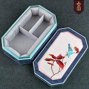 Large antique jewelry box, high-end embroidery box, embroidery jewelry box, tray, cultural play box, large custom.