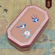 Large antique jewelry box, high-end embroidery box, embroidery jewelry box, tray, cultural play box, large custom.